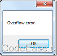 example of overflow error