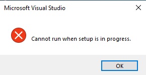 VS 2019 cannot run 1